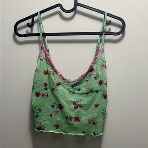 Motel Rocks Green Floral Camisole